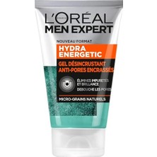 Die Grup L'oreal Paris Men Expert - Erkekler Için Gözenek Açıcı Temizleme Jeli - Peeling Etkili Yüz Bakımı - Doğal Mikro Taneciklerle Zenginleştirilmiş - Tüm Cilt Tipleri Için - Hydra Energetic - 100 ml