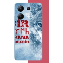 Aksesuarist Redmi Note 13 4g Uyumlu Ulu Kurt2 Baskılı Silikon Kılıf