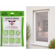 Die Grup Pratik Sineklik Hazır Tül Sineklik Tek Kanat 75 cm x 125 Cm, Kapı ve Pencere Uyumlu Pimapen Için Böcek ve Sinek Engelleyici Tül, 4 Metre Yapıştırma Bantlı