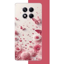 Aksesuarist Redmi Note 14 Pro Plus Uyumlu Pembe Kelebek Baskılı Silikon Kılıf
