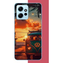 Aksesuarist Redmi Note 12 4g Uyumlu Vw Güneş Batımı.jpeg Baskılı Silikon Kılıf