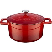 Die Grup Lava Metal Döküm Yuvarlak Tencere, 22 Cm, Kırmızı