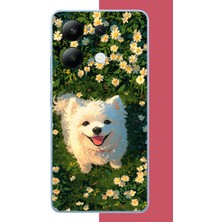 Aksesuarist Redmi Note 13 4g Uyumlu Kaniş Köpek Baskılı Silikon Kılıf