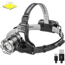 Die Grup Peak PS-8002 Sensörlü Zoomlu Fesyonel 3000 Lümen X50 LED Usb'li Şarjlı Kafa Lambası          [ A+++]