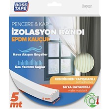 Die Grup Epdm Kauçuk Pencere Kapi Izolasyon Bandi, 5mm x 15MM x 5mt Boyut, Beyaz