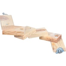 Die Grup Fare Hamster Ginepig Tavşan Gine Domuzu Kuş Tüneği Kuş Tünek Papağan Tüneği Merdiveni Tünek Oyun Parkuru Kemirgen Merdiven Doğal Ağaç Ürün Tam Boy 37 cm Toplam 6 Basamak