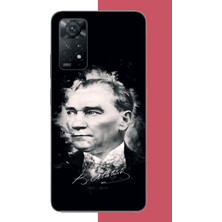 Aksesuarist Redmi Note 11E Uyumlu Atatürk Portre Baskılı Silikon Kılıf