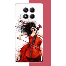 Aksesuarist Redmi Note 14 Pro Plus Uyumlu Çello Çalan Kadın Baskılı Silikon Kılıf
