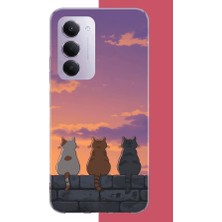 Aksesuarist Redmi 15 4g Uyumlu Duvardaki Kediler Baskılı Silikon Kılıf
