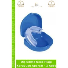 #dişlik Bruksizm Gece Plağı Şeffaf Koruma Silikonu Çene Sıkma Engelleme Dişlik Uyku Aparatı Gıcırdtma - 3 Adet