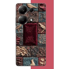 Aksesuarist Redmi Note 13 Pro 4g Uyumlu Kumaş Blok Baskılı Silikon Kılıf
