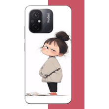 Aksesuarist Redmi 12C Uyumlu Kawaii Sinirli Kız Baskılı Silikon Kılıf