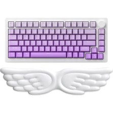 Die Grup Golite Kanat Şekilli Klavye Bilek Desteği Ergonomik Konforlu Memory Foam Kaymaz Taban Bilek Yastığı (Beyaz)