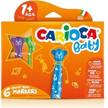 Die Grup Teddy Jumbo Bebek Süper Yıkanabilir Keçeli Boya Kalemi 6'li +1 Yaş