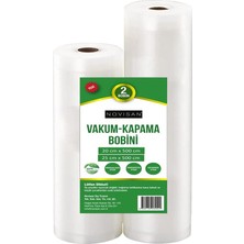 Die Grup 10 Metre (1 Adet 20CM x 5 Metre ve 1 Adet 25CM x 5 Metre ) Gofrajlı Tırtıklı Rulo Vakum Poşeti 2'li Bobin Vakumlama Folyosu, Vakumlu Rulo, Folyo Rulosu, Bpa Içermez, Tüm Vakumlama Makineleri Için, Yır