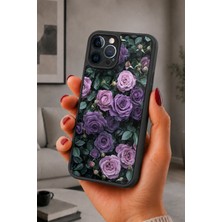 BG AKSESUAR iPhone 12 Pro Max Uyumlu Morgülbahçesi Desenli Kamera Korumalı Darbelere Dayanıklı Kılıf