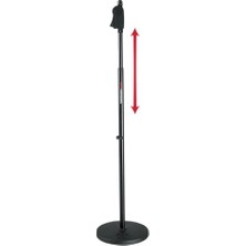 Die Grup GFW-MIC-1001 | 10" Yuvarlak Tabanlı Mikrofon Standı | Kolay Tek El Yükseklik Ayarı Yuvarlak Taban Özellikleri Gelişmiş Stabilite Için Kaymaz Tasarım