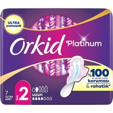 Die Grup Orkid Platinum Hijyenik Ped Uzun (Boy 2) 7 Adet Ped