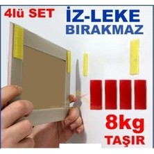 Die Grup Çivisiz Tablo Çerçeve Montajı Için 4 Lü Set Cırt Sistemli Iz Bırakmaz Çift Taraflı Pratik Askı Bantı
