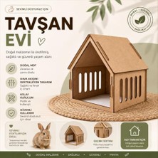 Die Grup Ahşap Tavşan Evi ve Yuvası – Ham Mdf Geçme Sistemli Küçük Evcil Hayvan Kulübesi, Doğal ve Sağlıklı Yaşam Alanı, Kolay Kurulumlu Ahşap Tavşan Yuvası (Alt Tabanı Açık)