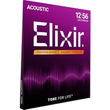 Die Grup Fosforik Bronz Nanoweb Coating Acoustic Guitar Strings 16077 Light-Medium 12-56 Siyah E16077