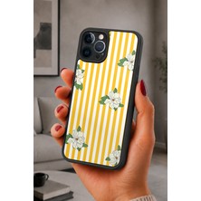 BG AKSESUAR iPhone 12 Pro Max Uyumlu Manolya Desenli Kamera Korumalı Darbelere Dayanıklı Kılıf