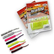 Die Grup Baby Worm 5.2 cm Floating Lrf Silikon Yem Pearl White Glow