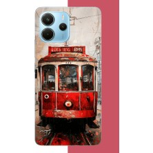 Aksesuarist Redmi Note 14 4g Uyumlu Taksim Tramvay Baskılı Silikon Kılıf