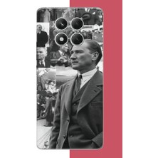 Aksesuarist Redmi Note 14 Pro 5g Uyumlu Atatürk Kolaj.jpeg Baskılı Silikon Kılıf