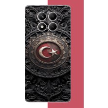 Aksesuarist Redmi Note 14 Pro Plus Uyumlu Türk Rozet Baskılı Silikon Kılıf