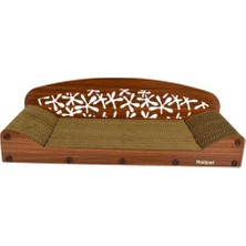 Die Grup Sloffy Karton Kedi Tırmalama Koltuğu – Çift Katlı, 4 Yüzey Kullanım, 68X25X20 cm (Ceviz)