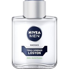 Die Grup Nıvea Men Erkek Hassas Tıraş Sonrası Losyon 100 Ml,nemlendirici, Hassas Ciltlere Özel,alkolsüz Formül, Hızlı Emilir