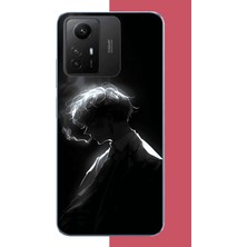 Aksesuarist Redmi Note 12S Uyumlu Karanlıktaki Anime Karakteri Baskılı Silikon Kılıf