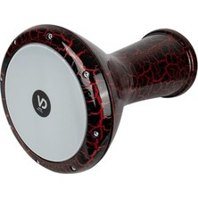 Die Grup Vd Vatan Darbuka Döküm Siyah Kırmızı Çatlak Desenli Boyalı Darbuka Drum, Doumbek, Perküsyon
