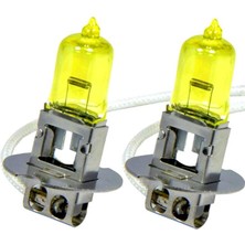 Die Grup 12V H3 55W Super Ton Sarı Işık Civciv Sarısı Ampul Seti