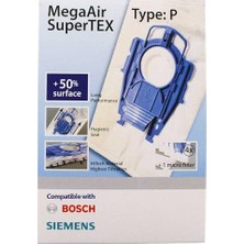 Die Grup Supervac Bosch Ergomaxx, Siemens Dynapower ile Uyumlu Type P Süpürge Torbası 4lü Paket