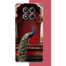 Aksesuarist Redmi Note 14 Pro 5g Uyumlu Su Kenarındaki Tavus Kuşu Baskılı Silikon Kılıf