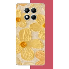 Aksesuarist Redmi Note 14 Pro 5g Uyumlu Tuvaldeki Sarı Çiçek Baskılı Silikon Kılıf