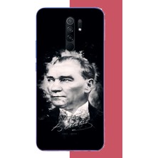 Aksesuarist Redmi 9 Uyumlu Atatürk Portre Baskılı Silikon Kılıf
