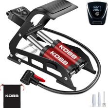 Die Grup Kobb KB5402D Çift Pistonlu Dokunmatik Dijital Basınç Göstergeli Ayak Pompası ve Taşıma Kılıfı, Kırmızı/siyah