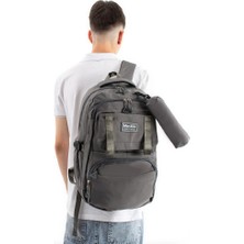 Baginn Ventis Unisex Kalemlikli 2'li Set Okul Çantası Lise Ortaokul Sırt Çantası 43*30 cm Çok Cepli Vnt7-F