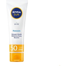 Die Grup Nıvea Sun Spf 50 Hassas Yatıştıran Nemlendirici Güneş Yüz Kremi 50 Ml, Çok Yüksek Güneş Koruyucu,güneş Alerjisine Karşı Koruma,yağsız Cilt Hissi
