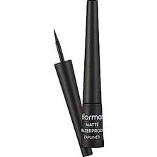 Die Grup Flormar Suya Dayanıklı Mat Dipliner (Siyah) - Waterproof Dipliner - 001 Black - 8690604536481