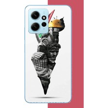 Aksesuarist Redmi Note 12 4g Uyumlu Filistin Harita Baskılı Silikon Kılıf
