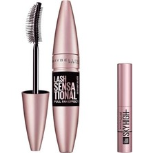Die Grup Maybelline New York Lash Sensational Yelpaze Etkili Intense Black Maskara Ekstra Siyah 9.5 ml & Mini Lash Sensational Sky High Maskara Makyaj Seti