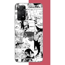 Aksesuarist Redmi Note 11E Uyumlu Naruto Kolaj Baskılı Silikon Kılıf
