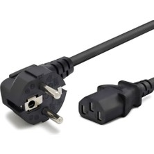 Die Grup MN54PK Kasa Güç Kablosu C13 3 Pin 1.5 M Siyah, 1.5 mm 500W Iec C13 Power Kablo, Pc Bilgisayar Monitör Ups Yazıcı Projeksiyon Güç Kablosu