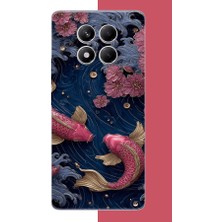 Aksesuarist Redmi Note 14 Pro 4g Uyumlu Kırmızı Balıklar Baskılı Silikon Kılıf