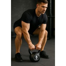 Die Grup 10  Çaydanlık Tipi Dambıl Kettlebell Ağırlık Siyah Tek Ebat