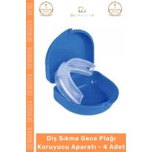 #dişlik Bruksizm Gece Plağı Şeffaf Koruma Silikonu Çene Sıkma Engelleme Dişlik Uyku Aparatı Gıcırdtma - 4 Adet
